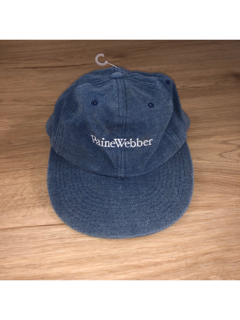 VINTAGE PAINE WEBBER INVESTMENT BANK FINANCE HAT BLUE DENIM AUTHENTIC RARE CAP